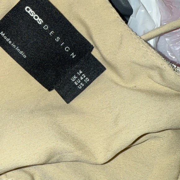 ASOS Design Embellished Maxi Dress with fringing and lace up - Picture 5 of 5